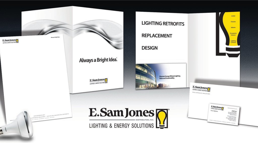 E. Sam Jones: Logo, Stationery, Sales Collateral